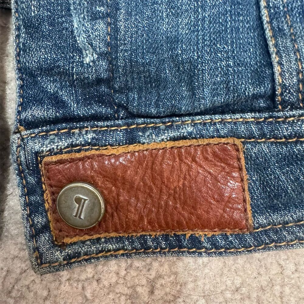 EUC Pilcro Women's Blue Denim Jean Jacket Size L Button-Front - Picture 3 of 8